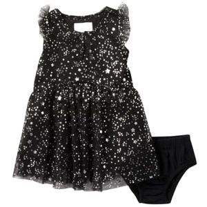 BCBgirls star foil printed mesh dress